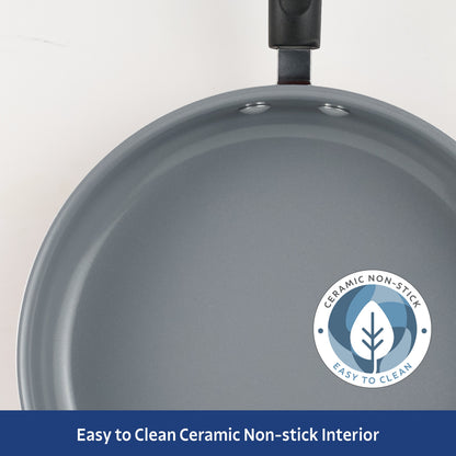 Tramontina 10-Piece Ceramic Nonstick Cookware Set - Steel Gray