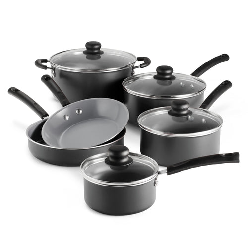 Tramontina 10-Piece Ceramic Nonstick Cookware Set - Steel Gray