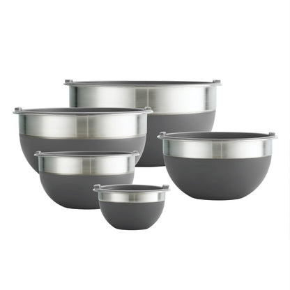 Tramontina 10-Piece Stainless Steel Mixing Bowl Set with Lids