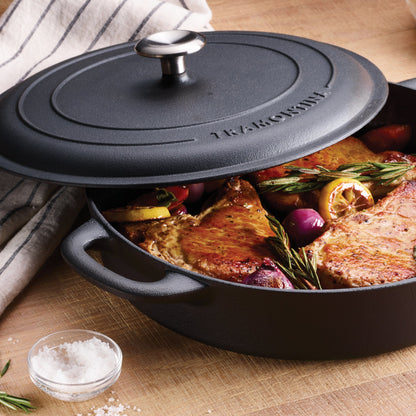 Tramontina 12.5-Inch Pre-Seasoned Cast Iron Covered Skillet