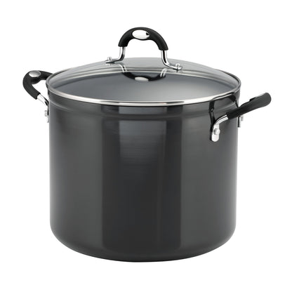 Tramontina 12-Quart Ceramic Nonstick Covered Stock Pot - Charcoal Gray