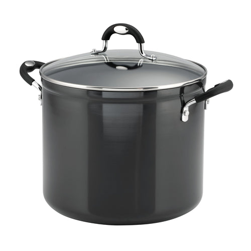 Tramontina 12-Quart Ceramic Nonstick Covered Stock Pot - Charcoal Gray