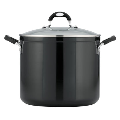 Tramontina 12-Quart Ceramic Nonstick Covered Stock Pot - Charcoal Gray