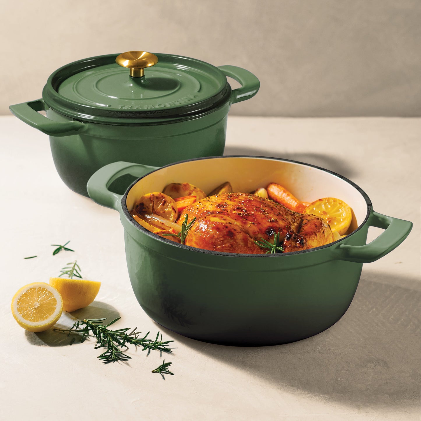 Tramontina 4-Quart & 6-Quart Enameled Cast Iron Dutch Oven Set