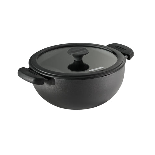 Tramontina Utsava Pre-Seasoned Cast Iron Kadai with Lid