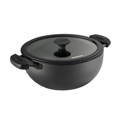 Tramontina Utsava Pre-Seasoned Cast Iron Kadai with Lid