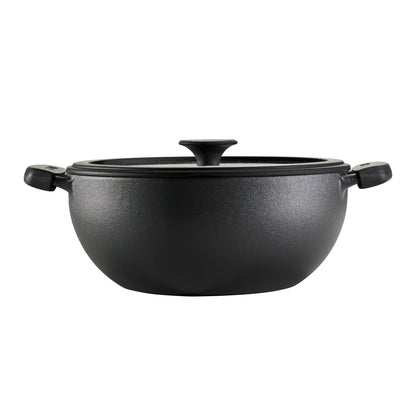 Tramontina Utsava Pre-Seasoned Cast Iron Kadai with Lid