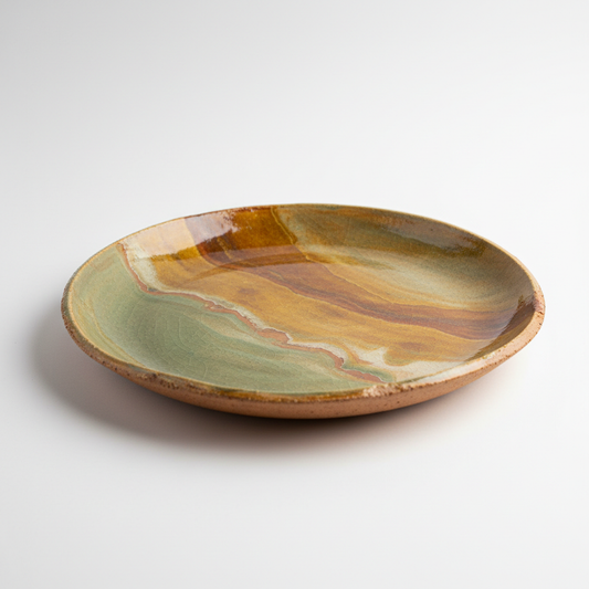 Handcrafted Artisan Ceramic Dinner Plate – Natural Earth Tones